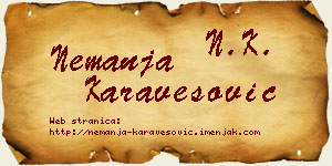 Nemanja Karavesović vizit kartica